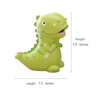 Amazon.com: WAIT FLY 7.5 x 7.5 Inches Lovely Green Dinosaur